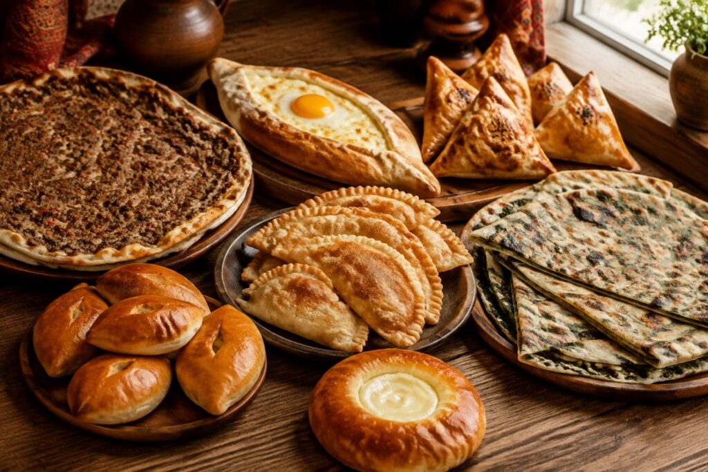 Ламаджо, хачапури, самса, чебуреки, женгялов ац, пирожки и ватрушки — выпечка кулинарии «Ковчег» в Одинцово